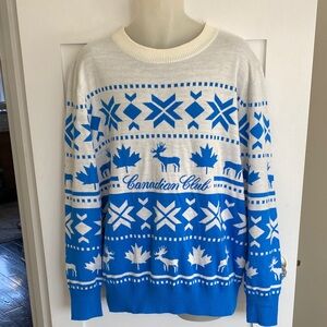 New w/o Tags Mens Canadian Club Whisky Christmas Sweater XL
